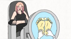 Tickling torture on rose's oily feet👣🖤⭐😈 (Animation reuploaded from Channel @FlipacAnimKle )