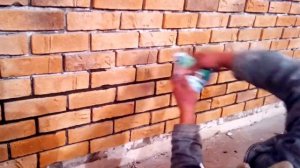 Заделка швов клинкерной плитки.