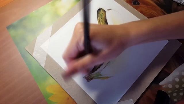 Skethbook  / speed drawing / как нарисовать банан цветными карандашами / colored pencils