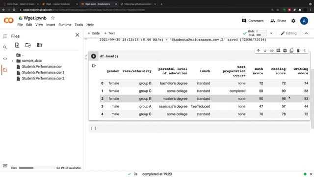 Importing Online Data Files with WGET (Google Colaboratory and Jupyter Notebooks)