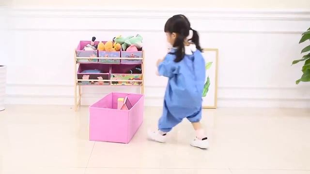Детский стеллаж с ящичками для хранения игрушек. смотреть онлайн