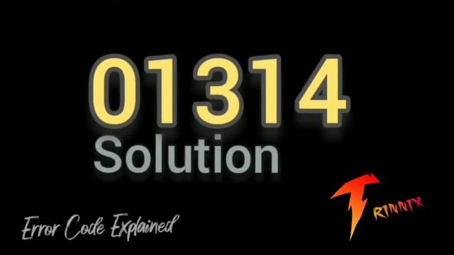 01314 Error Code Explained And Solution