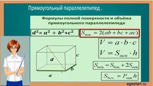 Теория к теме :"Прямоугольный параллелепипед".