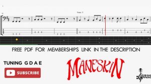 Måneskin - Beggin’ (🔴Bass Tabs | Notation) @ChamisBass #maneskinbass #chamisbass #basstabs