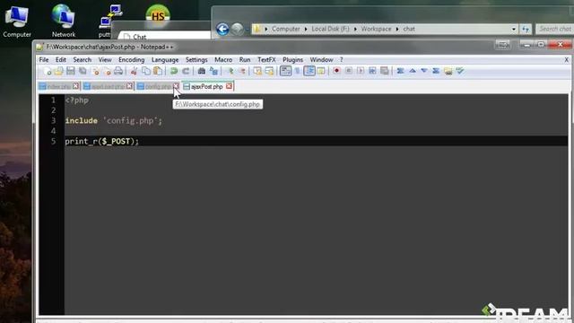JQuery + PHP + MySQL AJAX Chat Box смотреть онлайн
