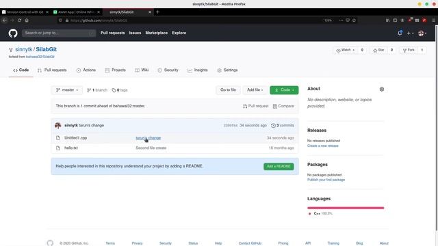 GitHub Crash Course 7: Github Fork, Pull Request and Clone | DSC@DSU | Tarun Kumar смотреть онлайн