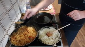 Готовим сами/ Тушеная капуста с рёбрышками. Stewed cabbage with meat ribs.