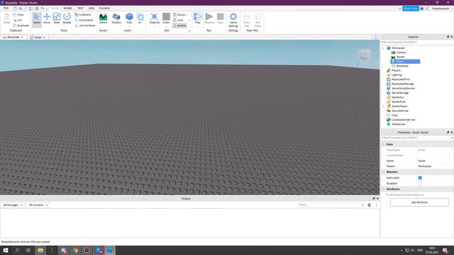 Создавания Скриптов Roblox Studio для Начинающих #2 Print