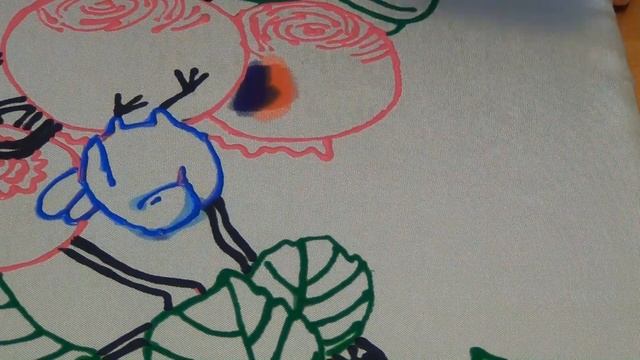 Картина в технике "холодный батик" / Painting in cold batik technique смотреть онлайн