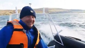 РИБ "VOYAGE" Вояж 420 фальшборт алюминиевый. Движение по волнам.
