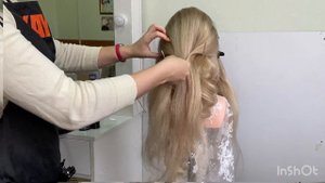 Греческая коса простая и быстрая схема свадебной или вечерней прически
