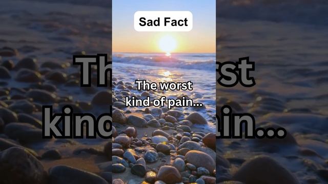 The worst kind of pain... #dailyfacts#sadfact#sad#facts