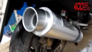 Звук прямотока WR'S без заглушки на мотоцикле Honda cb400sf Hyper VTEC Spec 2
