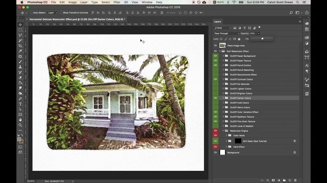 Premium Watercolor Filter Tutorial смотреть онлайн
