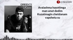 Green 71 - Rasvo ( Karaoke) #uzrap #karaoke #text #green71