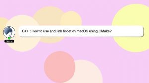 C++ : How to use and link boost on macOS using CMake?