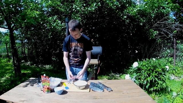 Свиные ребрышки в маринаде "МахеевЪ Барбекю". Коптим на гриле! смотреть онлайн