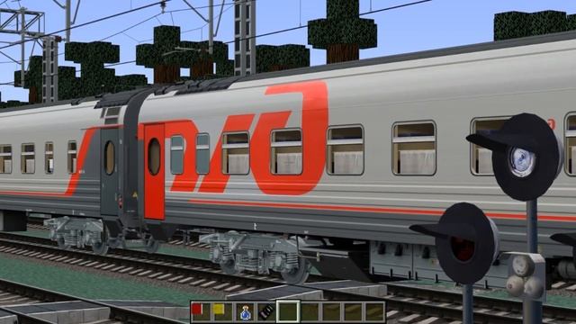 Работаю дежурным по переезду на переезде Den nikа 047 самый большой грузовой поезд в маинкрафте!