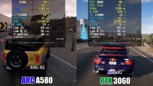 Intel Arc A580 8GB vs GeForce RTX 3060 12GB l  Test in Games 1080p
