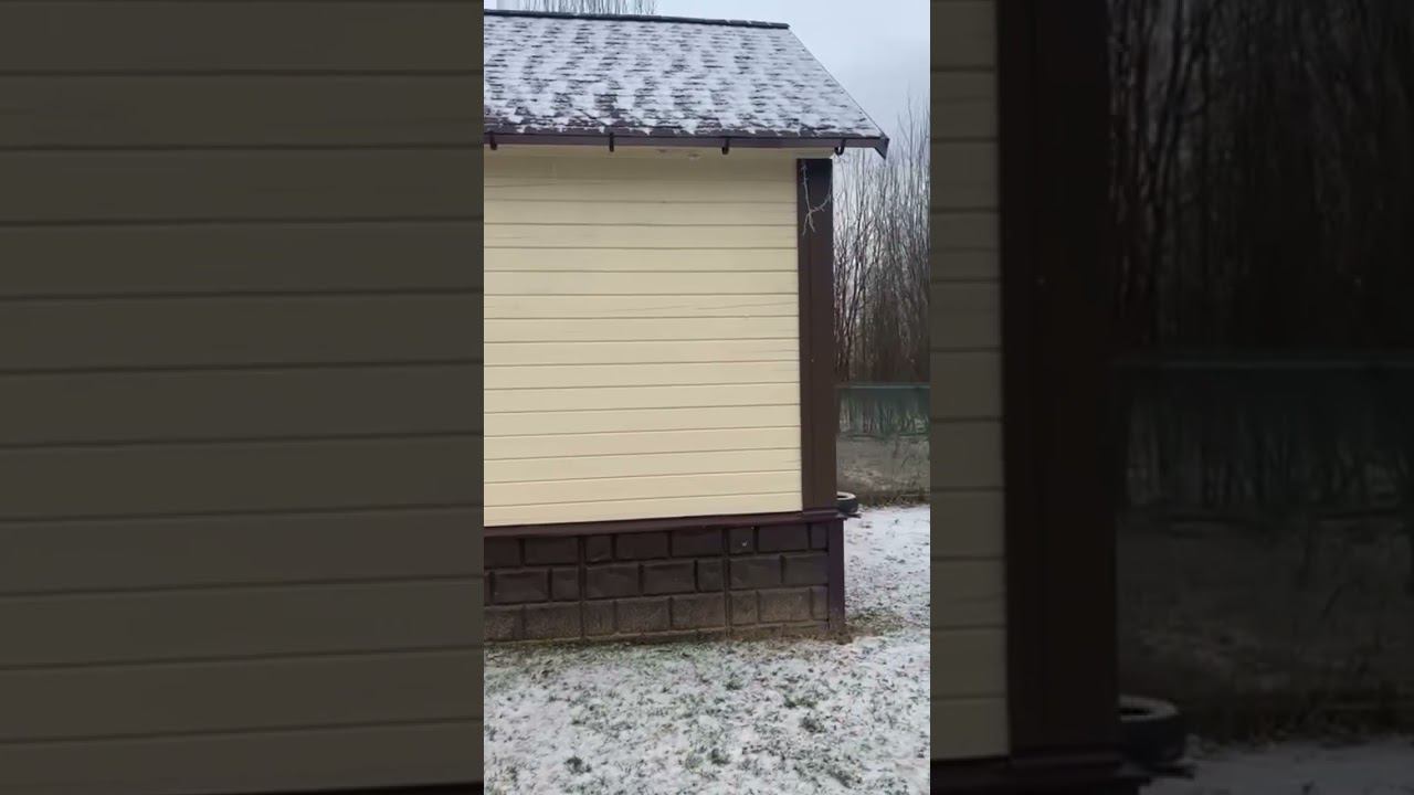 Отзыв по бане 4х8 с террасой 2х4 часть 1. Внешний вид. смотреть онлайн