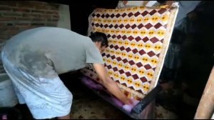 The process of making batik cap sarong trq Indonesia