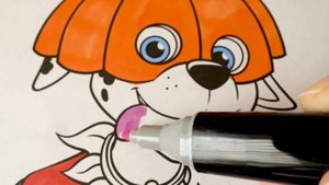 Щенячий патруль Маршал Тыква | Учим цвета | МУЛЬТИК РАСКРАСКА | Learn colors | Paw Patrol