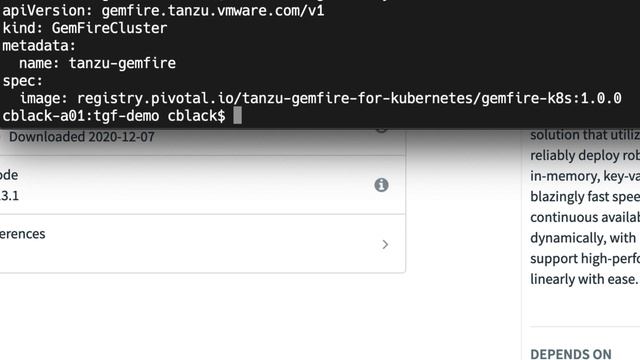 VMware GemFire for Kubernetes Tutorial: Install operator and create cluster смотреть онлайн