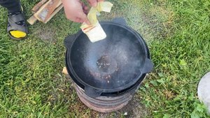 Картошка с грибами в казане