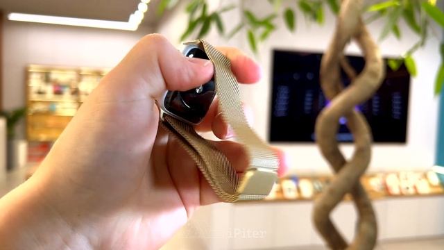 Браслет миланская петля для Apple Watch 40 / 38 мм (Золотой) смотреть онлайн