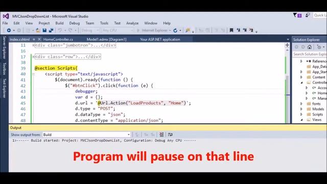 MVC - How to add breakpoint to Javascript code смотреть онлайн