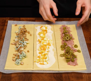 Лучший рецепт закуски из слоеного теста