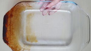 как отмыть стеклянный противень!