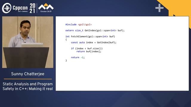 Static Analysis and Program Safety in C++_ Making it Real - Sunny Chatterjee - CppCon 2021