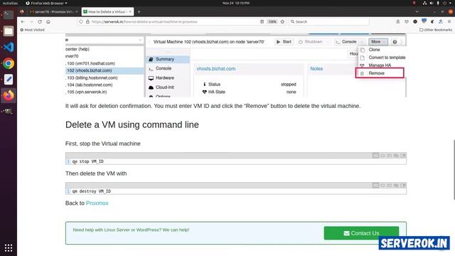 How To Delete Virtual Machine (VM) in Proxmox (GUI and Terminal)