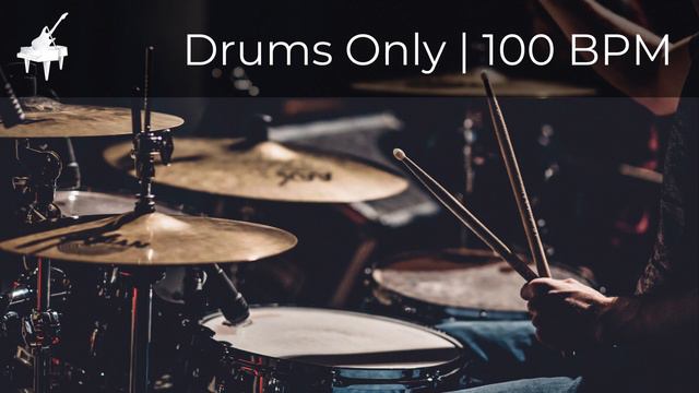 Simple Drum Beat | 4/4 | 100 BPM | Drums Backing Track for practise смотреть онлайн
