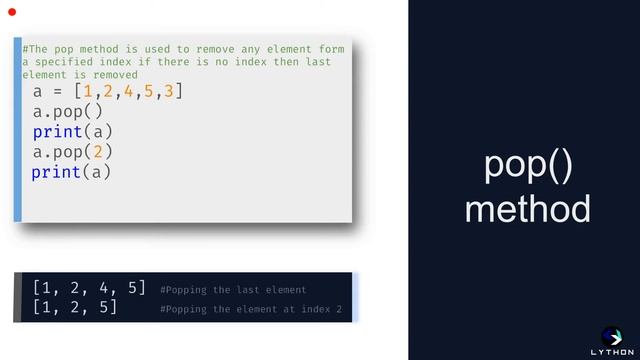 Python List Methods | List | Python Methods | Python Built-In Methods