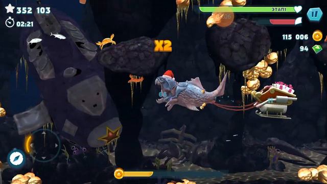 Hungry shark evolution #2- БОЛЬШОЙ ПАПОЧКА (ДУНКЛЕОСТЕЙ)
