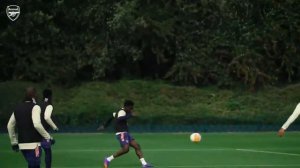 Thomas Partey's first training at arsenal.