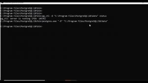 PostgreSQL database services start and stop on Windows
