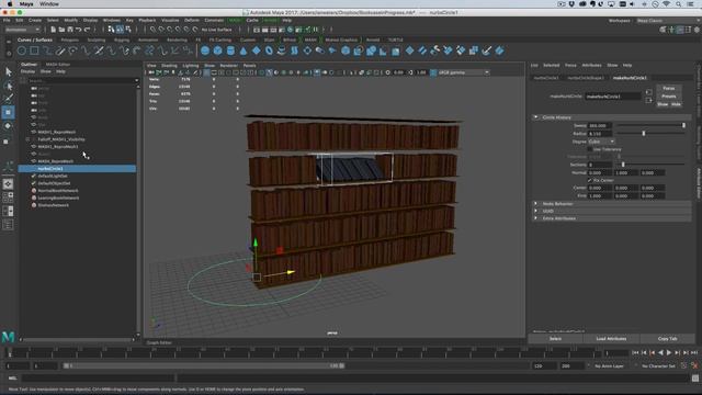 Maya 2017 - Creating a Bookshelf model asset with MASH.