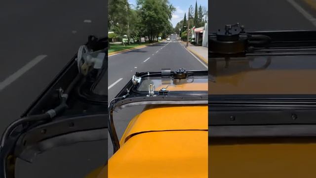 Test drive, windshield down 1956 Willys CJ3B