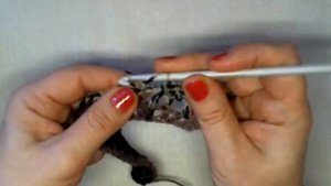 Шарф крючком. Самый простой узор столбики с накидами.