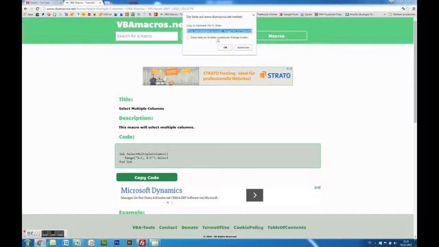 Select Multiple Columns - VBA Macros - Tutorial - MS Excel 2007, 2010, 2013 смотреть онлайн