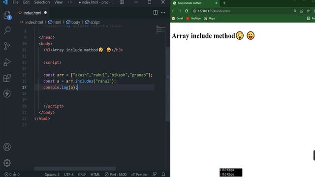 includes Method in JavaScript || JS Tutorial for Beginners in 2022