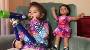 American Girl Doll Luciana Playing Edu Science Telescope