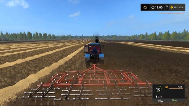 Farming Simulator 2017. НОВОСВЕТЛОВКА. Трактор Беларус МТЗ-82.1 Культиватор KПM-6. смотреть онлайн