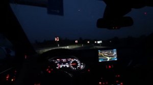 2018 Audi RS6 Performance 605HP AUTOBAHN (+300km/H) NIGHT POV DRIVE Onboard (60FPS)