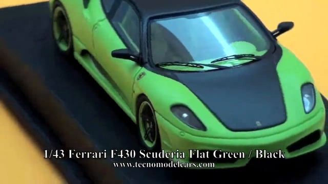 143 Ferrari F430 Scuderia Flat Green  Black