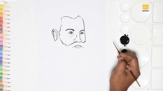 Leo Tolstoy drawing || How to draw Leo Tolstoy drawing step by step смотреть онлайн