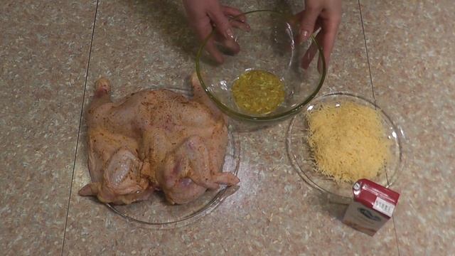 Курица в духовке с сыром и сливками. // Chicken in the oven with cheese and cream. смотреть онлайн